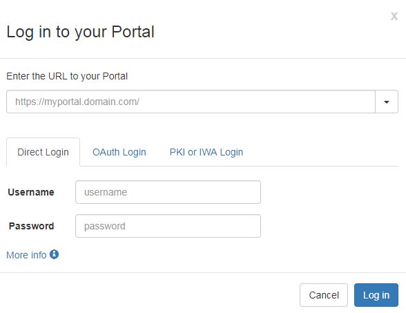 Image of Log in to your Portal screen