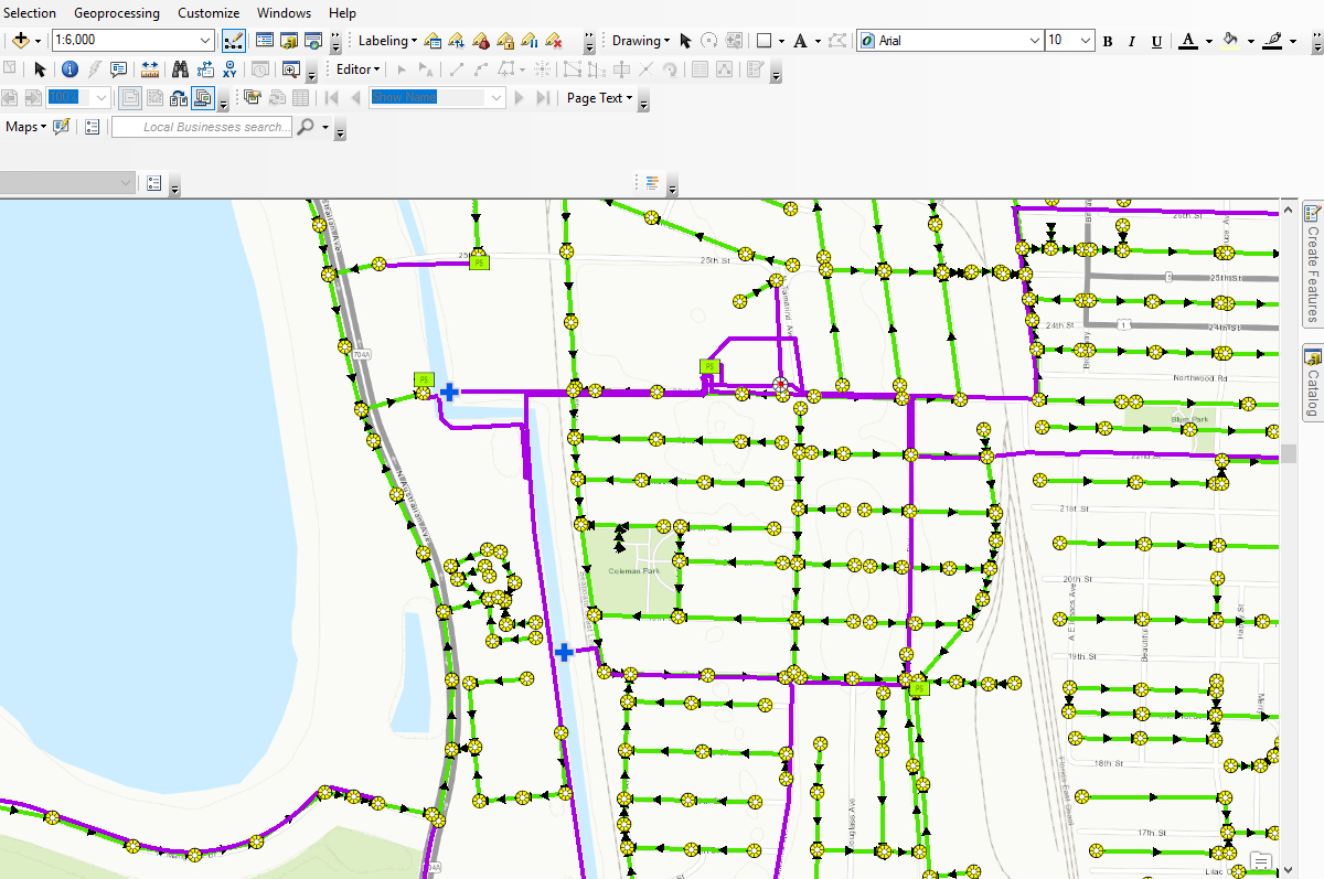 Map service URL opened in ArcMap