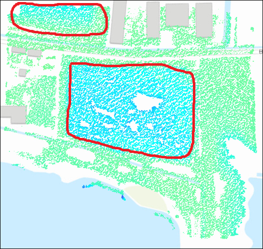 Point cloud data with negative elevation values in ArcGIS Online Scene Viewer