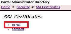 Image of portal path selection in Portal Administrator Directory