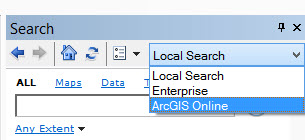 image of search options drop-down