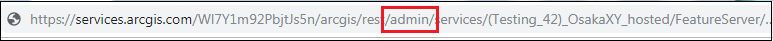 Add 'admin' to the rest services URL.