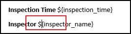 Add the interpolated string ($) in the field name code