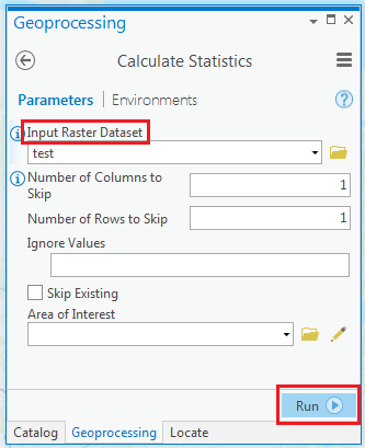 Calculate statistics for the mosaic dataset.