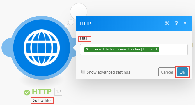 The HTTP Get a file module