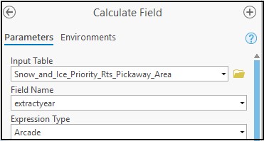 Calculate field window