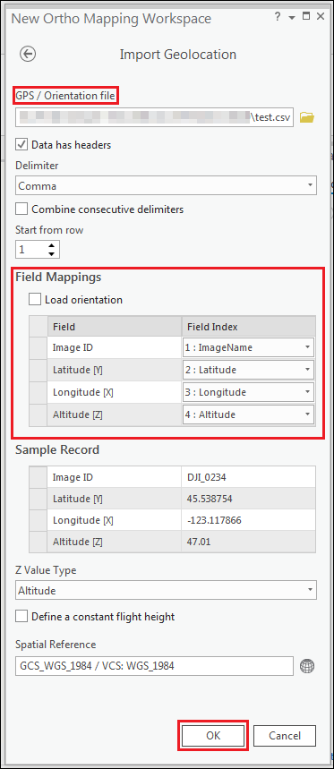 Ensure Field and Field Index match correctly