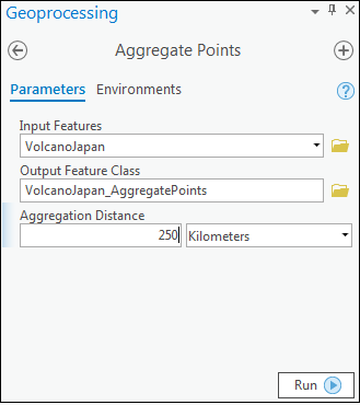 The Aggregate Points pane