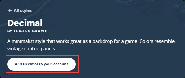 Add decimal to your account option