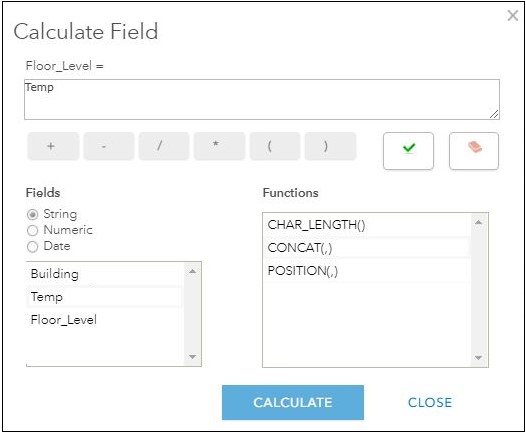 Calculate Field pop-up