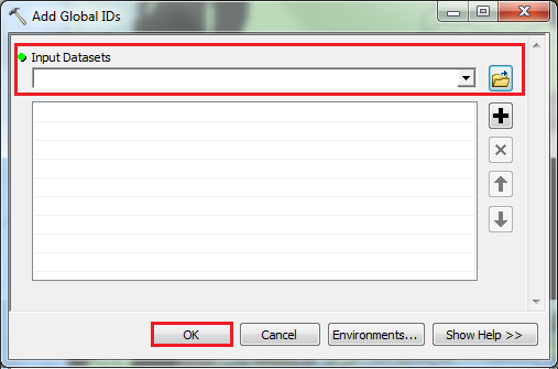 Image of the Add Global IDs dialog box