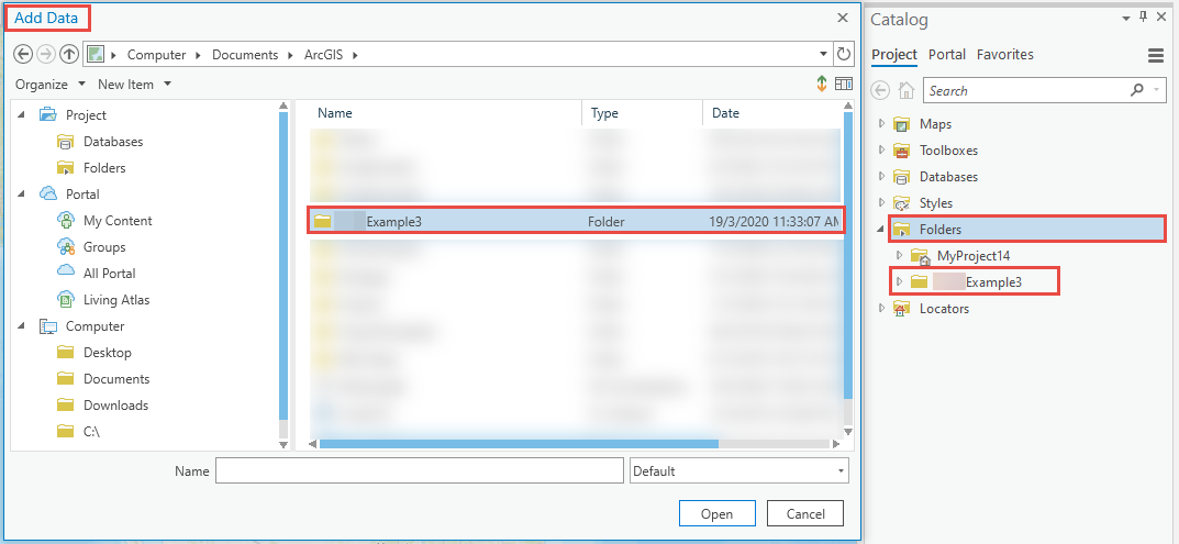 Folder shortcuts in ArcGIS Pro