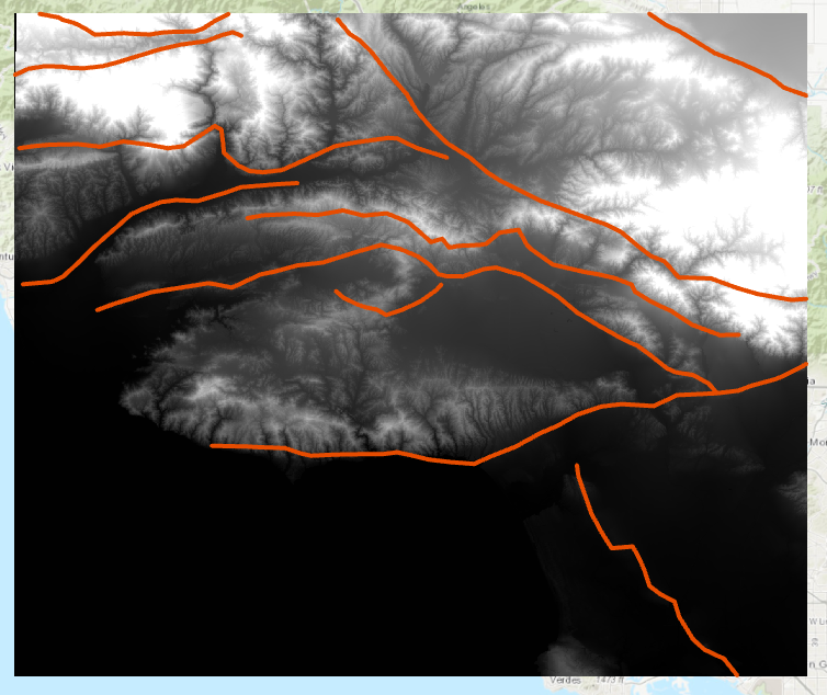 These are major fault lines in LA.