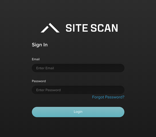 Site Scan login page