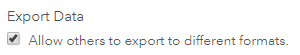 Checking the Allow others to export to different formats option