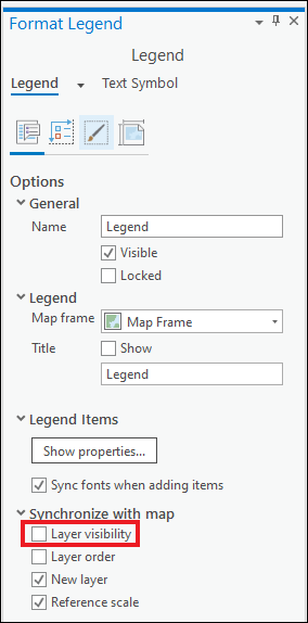 Image of the Format Legend pane