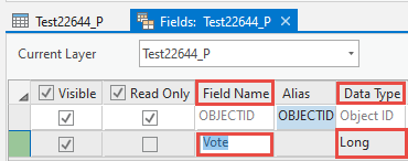 Image showing the Add field in the attribute table UI