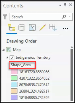 The Contents window in ArcGIS Pro.
