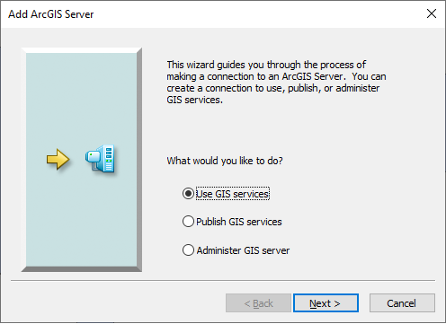 Image showing the Use GIS services option