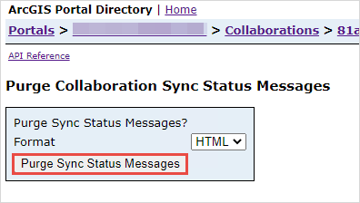 Click Purge Sync Status Messages in the Purge Collaboration Sync Status Messages page