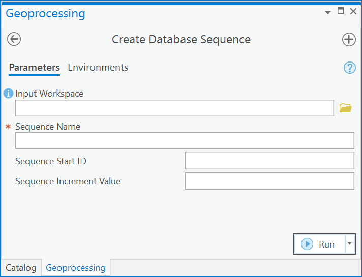 The Create Database Sequence tool window.