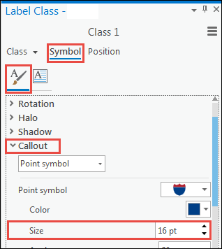 Image of the Label Class pane