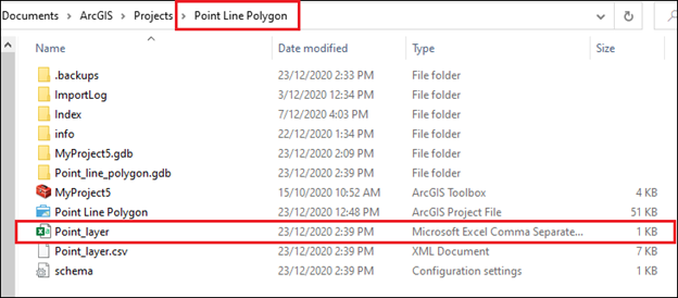 Image of the exported CSV in Windows File Explorer