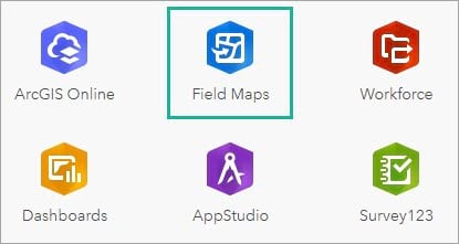 The app launcher with ArcGIS Field Maps.