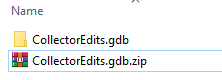 Windows File Explorer with compressed (.zip) folder