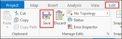 Save the edits made on the layer by clicking Save on the Edit tab.