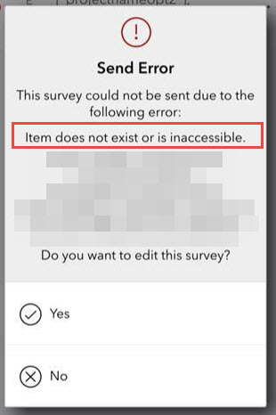 The error message when submitting a survey form in a web browser.