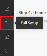 The side panel of the Minimalist app to switch to Full Setup mode to access all the settings supported by the app.