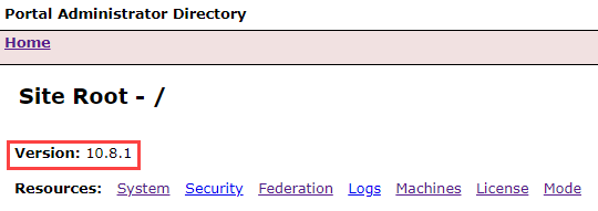 The ArcGIS Portal Administrator Directory sign in page with the administrator account.