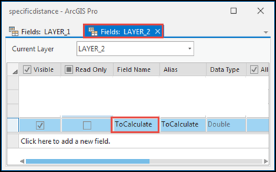 The Fields view tab for LAYER_2.