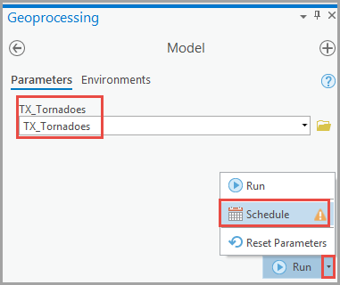 Adding the desired parameter for scheduling.