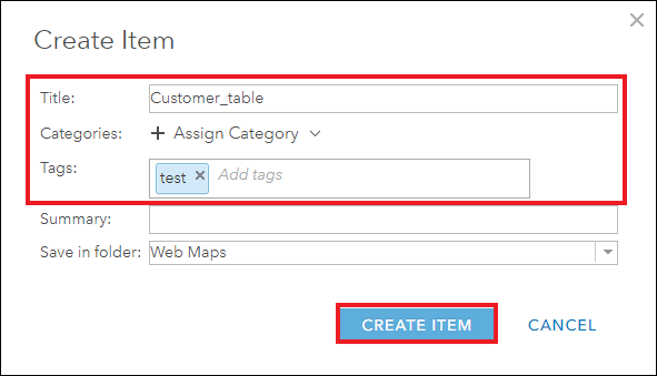 Create an item for the non-hosted feature layer and publish it as a hosted feature layer in ArcGIS Online.