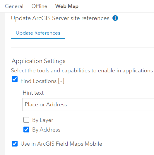 The ArcGIS Online window with the Use in ArcGIS Collector option unavailable.