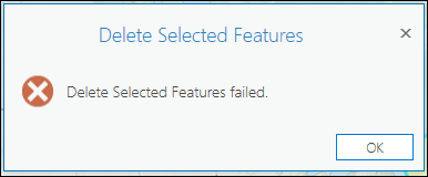 An error is returned when attempting to delete features from a hosted feature layer in ArcGIS Pro.