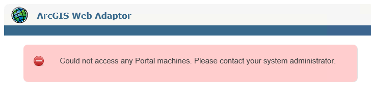 The error message returned when performing a Portal for ArcGIS health check
