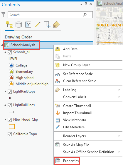 Right-clicking the desired map layer in the ArcGIS Pro Contents pane