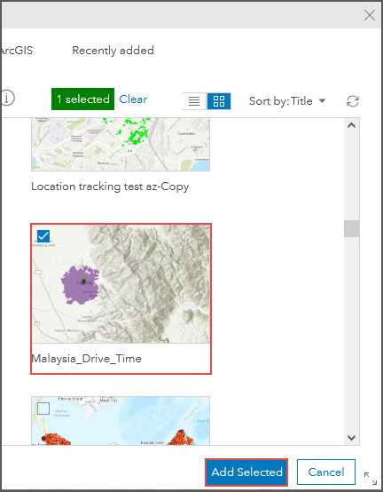 Add new generated map into ArcGIS Business Analyst Web App