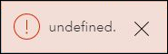 The error message showing 'undefined'