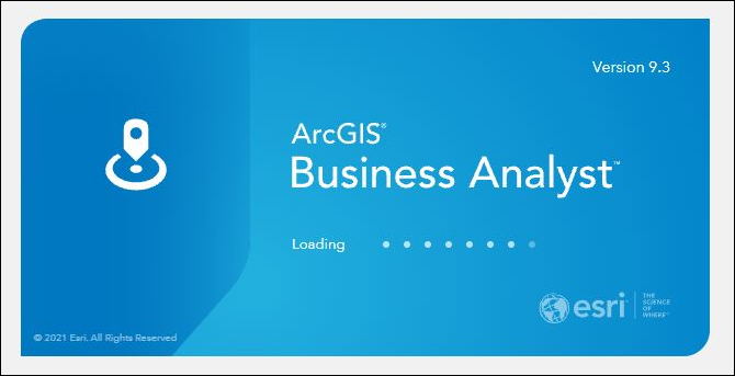 The ArcGIS Business Analyst login page.