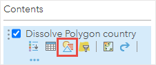 When browsing to the polygon layer in the Contents pane, click the Change Style icon.