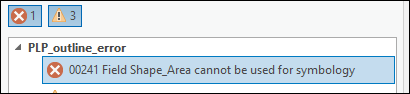 The error message is returned and publishing of the feature layer fails in ArcGIS Pro.