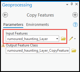 Select the point feature layer