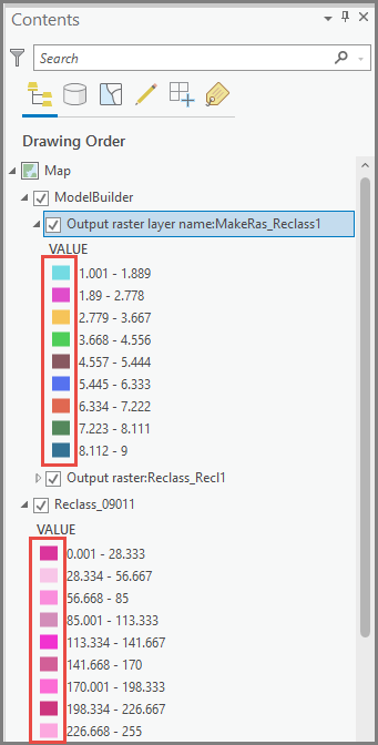 The two layers in ArcGIS Pro