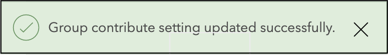 The Group contribute setting updated successfully.