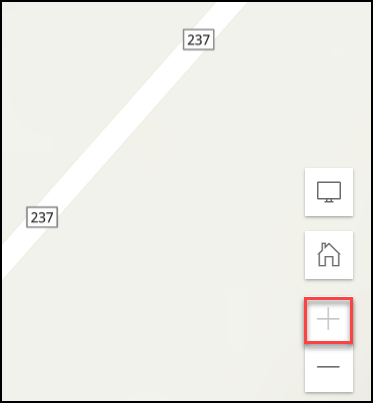 In ArcGIS Online Map Viewer, the zoom in button is disabled.