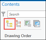 Click the Drawing Order icon in the Contents pane